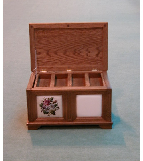 The Chester hand-made wooden needlecraft box